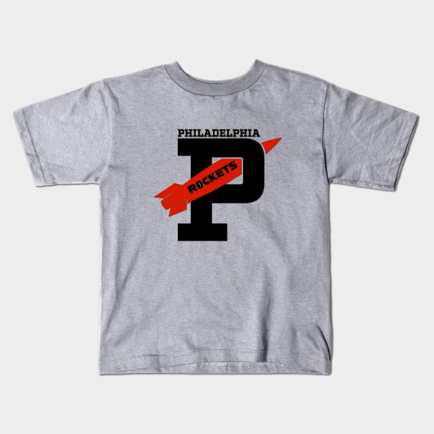 Retro Philly Rockets Hockey 1949 Kids T-Shirt by LocalZonly